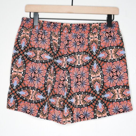 Forever21 Womens Shorts Medium Orange Pink Floral Boho‎ Spring Casual Lounge - Picture 1 of 7